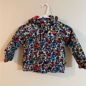 Burton Floral Butterfly Print Hooded Jacket - Multicolor 4T